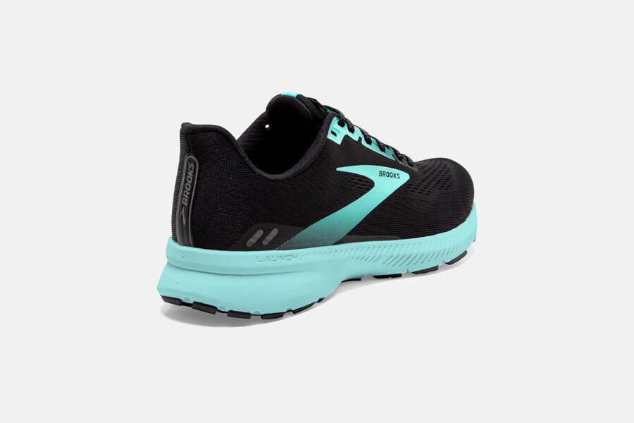 Brooks Launch 8 Road Running Shoes - Womens - Black/Blue - EN9543820